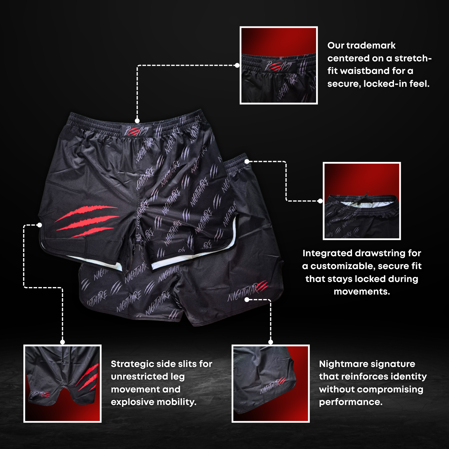 Beast Nightmare Fight Shorts